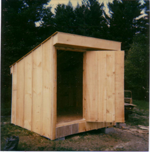 Shed Constructed with Chain Saw Mill